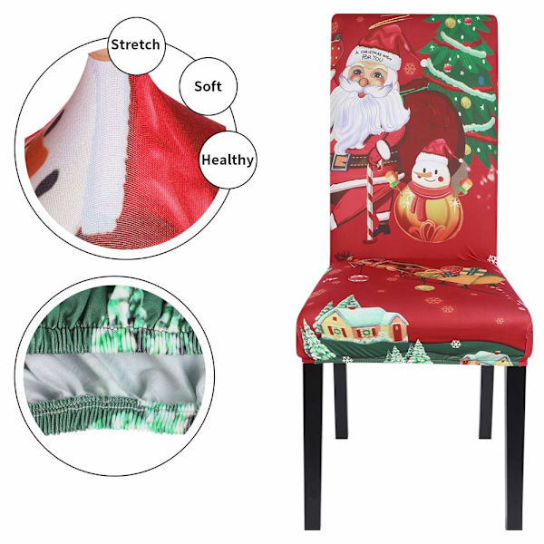 4-pack julmatstolsöverdrag