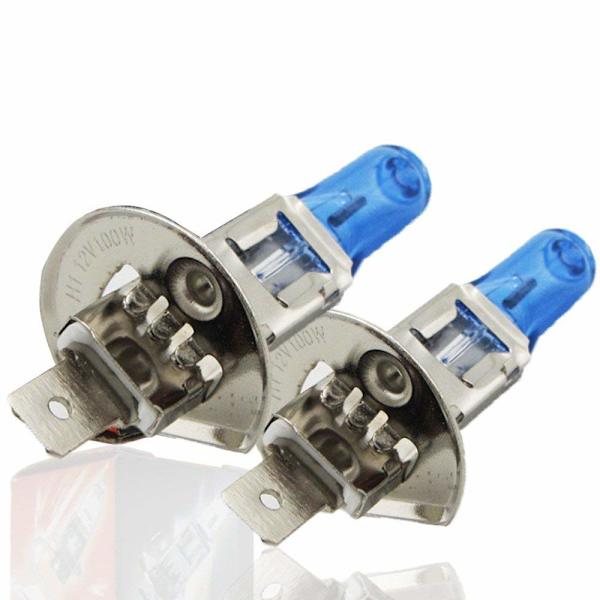 2 kpl H1 100W halogeenivaloa kirkkaan valkoiset auton ajovalopolttimot