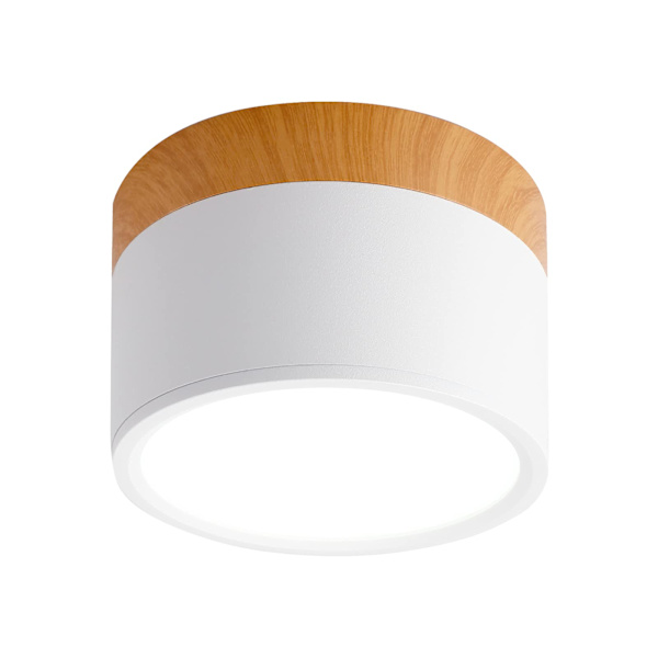 Overflate montert takspotlight kald hvit 5W Ø90mm 6000K