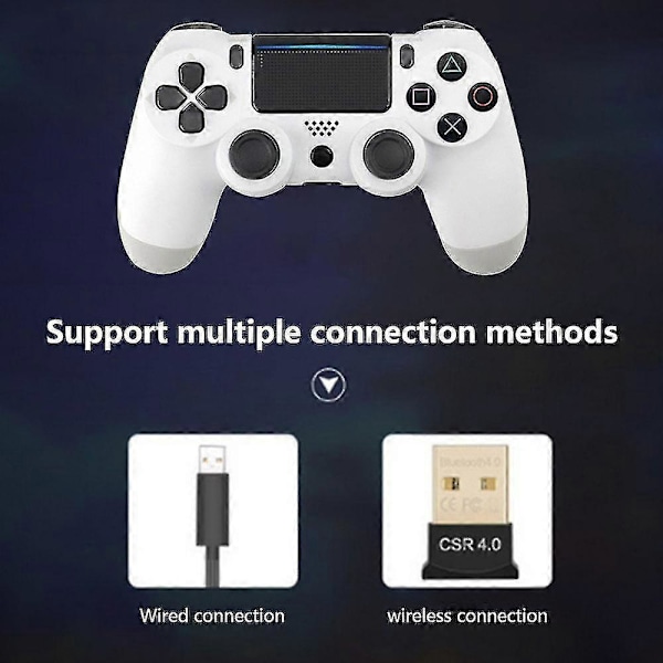 DualShock 4 Langaton Ohjain, PlayStation 4:lle - Jäätikönvalkoinen
