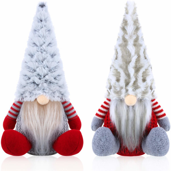 2kpl Pehmo Santa Gnome Joulun istuva koriste Joulupukki d1a3 | Fyndiq