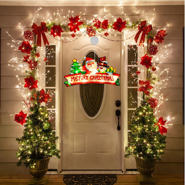 Juledekorasjoner Vindu Hengende Lys, 18'' God Jul