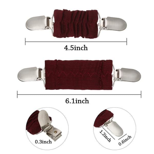 Fit Dress Cinch Clips Elastiske klesklyper for å stramme kjoler 2 stk grå 2pcs grey