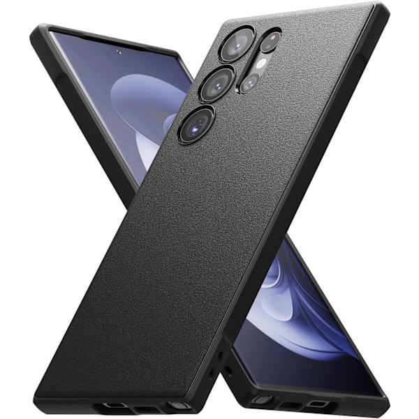 Etui kompatibelt med Samsung Galaxy S23 Ultra 5G etui (2023), robust stødsikkert skridsikkert TPU slankt tyndt telefoncover til S23 Ultra - Sort S23 Ultra