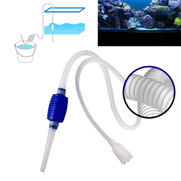 Fisketank Siphon Grus Vandfilter (Hvid, 143CM)