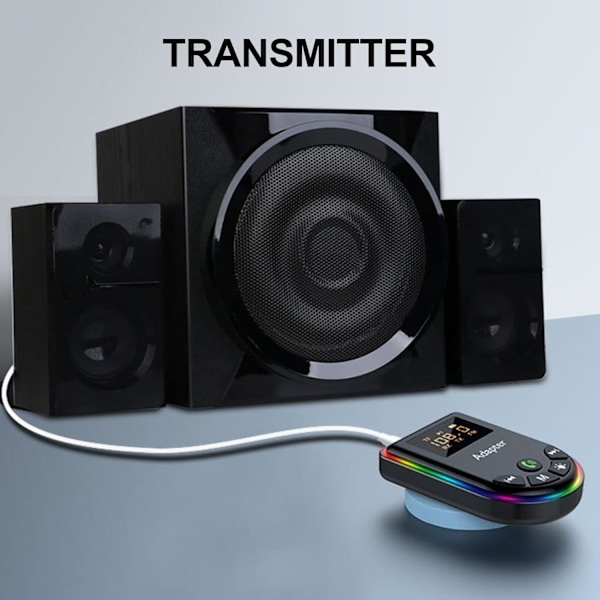 Trådløs Sender Modtager, Trådløs Audio Sender, Multifunktionelt Trådløst Audio Adapter Sæt Modtager og Sender Sæt, Trådløs Biladapter