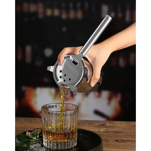 Cocktailsi, barsi i rustfrit stål Bartending Shake Drinks Ice Mixed Filter til Bar Club Party