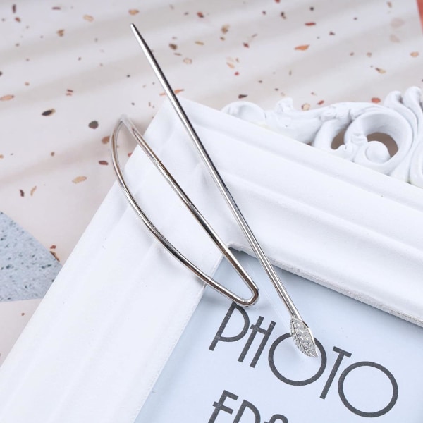 Minimalistinen hopeanvärinen hiusklipsi Barrette soikea hiuspupupidike ranskalainen metallinen hiusranneke Geometrinen hiusneulamansetti Koristeelliset hiustarvikkeet