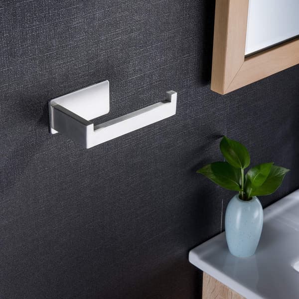 Selvklæbende toiletpapirholder, toiletpapirholder i rustfrit stål til badeværelse, ingen boring Rectangular sanding