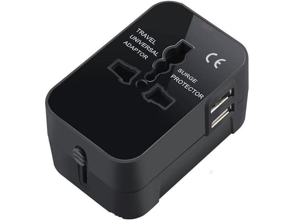 Rejseadapter-Adapterstik - USA-EU Australien 2x USB
