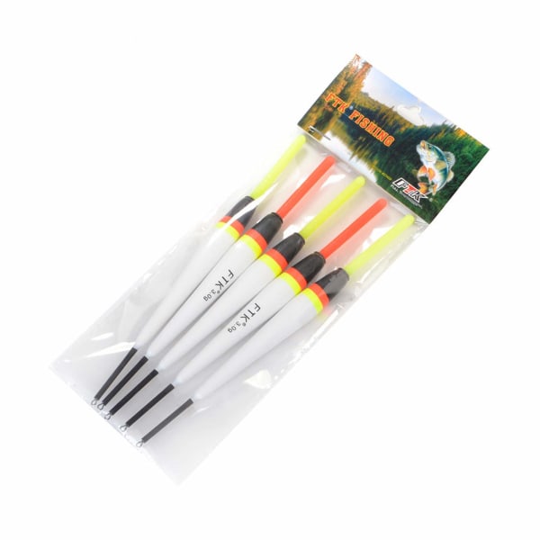 5 stk. Balsatræ Slip Bobbers med Lysende Pind, 1/5 OZ
