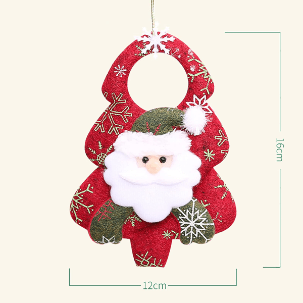 Juletræ hængende ornamenter, 4 snemand julemand rensdyrbjørn