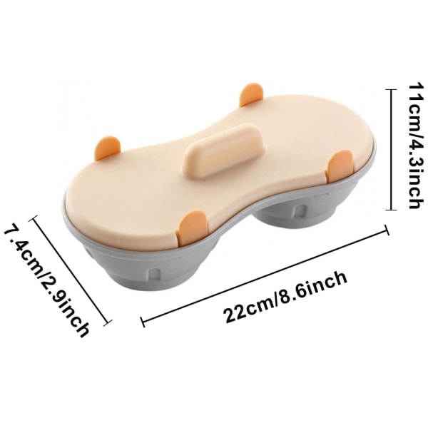Mikrobølgeovn Egg Poacher Egg Maker Posjert Egg Steamer (Oransje)