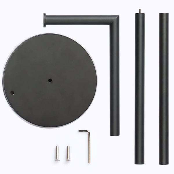 Fritstående toiletpapirholder, toiletpapirholder til badeværelse, toiletpapirholder til opbevaring af 4 papirruller 22 x 6,29 tommer (sort)