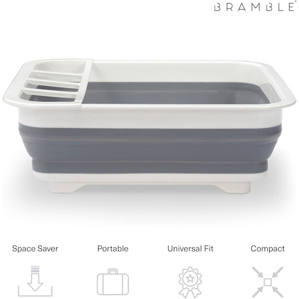 Premium sammenleggbar oppvaskstativ, oppvaskstativ - plassbesparende for bobiler, reiser og camping