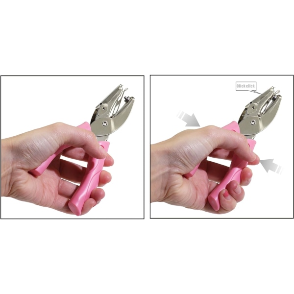 2-pack 1/16 tum små mini-formade cirkelmetallhålstansar för en hand
