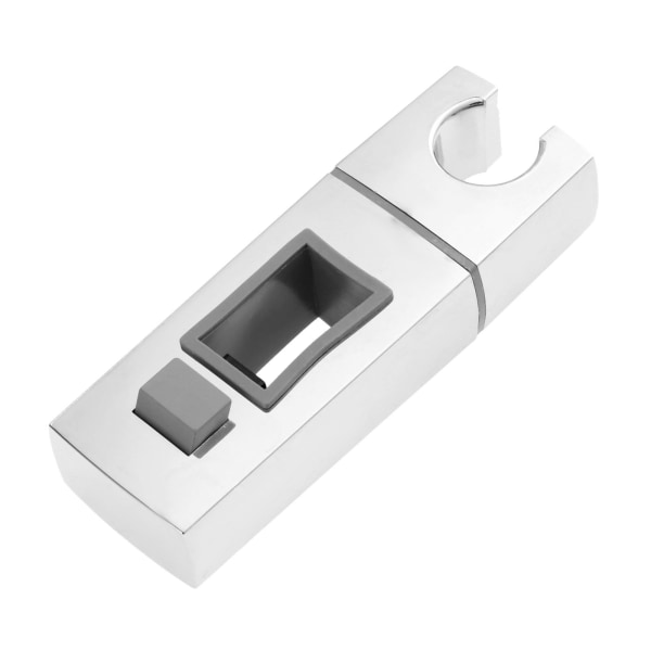 Liukuva suihkupään pidike kiskoon - 18 x 30 mm - Suorakulmainen, neliömäinen vaihdettava käsisuihkun pidike, kromattu ABS-suihkun pidike kylpyhuoneeseen