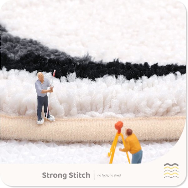 Badeværelsestæppe skridsikkert bademåtte 19,6\" x 23,6\", blød mikrofiber vandabsorberende tyk shaggy brusebad tæppe, maskinvaskbart badeværelsestæppe til badeværelse, kat