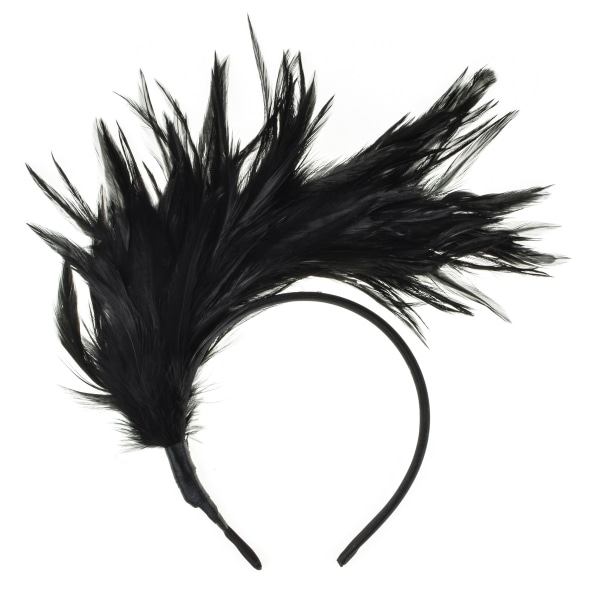Feather Fascinator Pannband 1920-talsbal Queen Headpiece