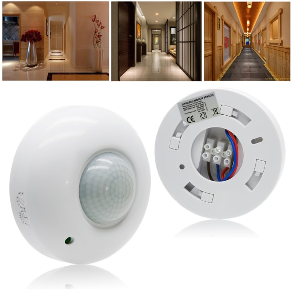 PIR rörelsesensor takmontering 360° Max 1200W