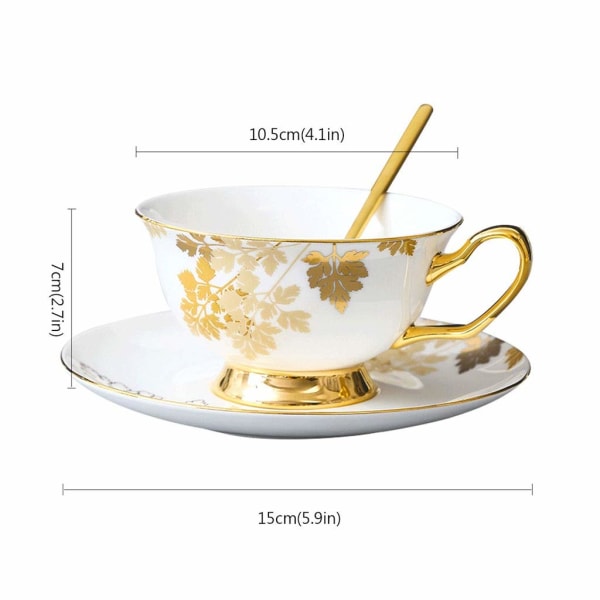 Kaffe kop Keramik Kaffe kop og underkop, High-end engelsk te kop, Hjem Kaffe kop