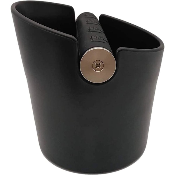 Kaffe Knock Box, med Avtagbar Metall Knock Bar och Halksäker Bas (Svart)