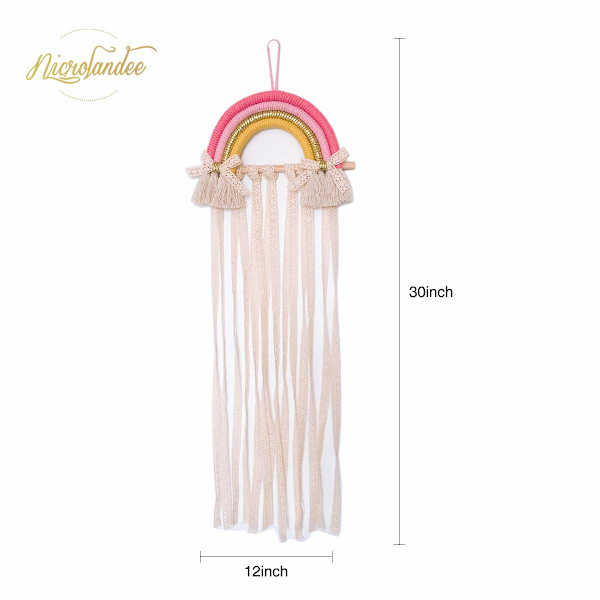 Regnbue Tassels Hår Bånd Holder Hængende