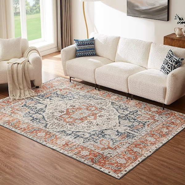 Pesu- ja liukastumattomat olohuoneen matot, pehmeä lyhyt nukka, suuri olohuoneen matto, retro-orientallinen boho-matto, ei irtoa, tiheä matto 80x160 cm