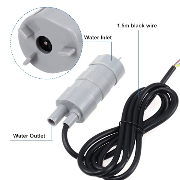 Sukeltava vesipumppu, 12V 840L/H sukelluspumppu