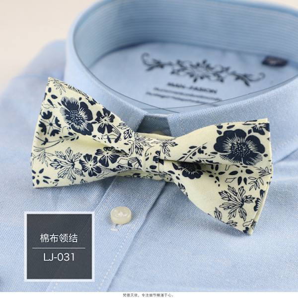 Herr Bowties i bomull med blommönster