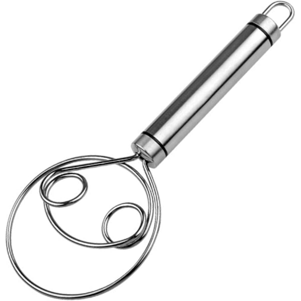 Dansk dejvisp 22 cm rustfrit stål, piskeris, rustfrit stål piskeris, perfekt til at blande dej, dej, madlavning og køkkenudstyr