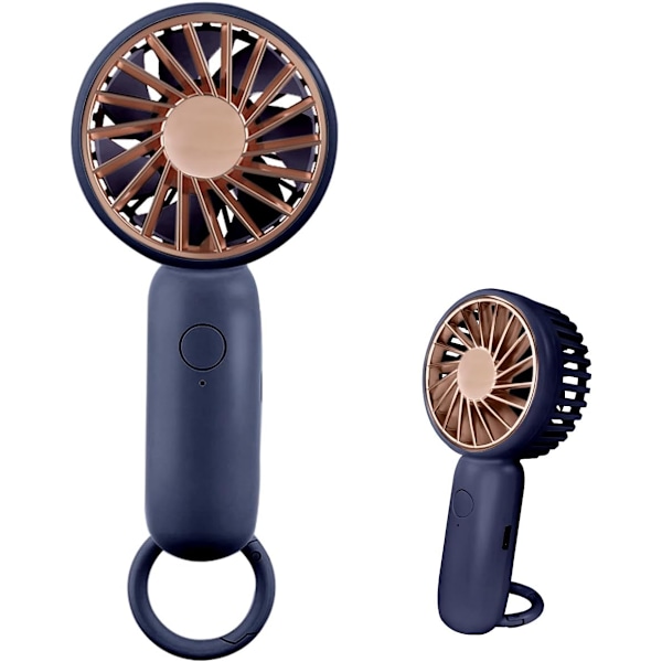 Mini Håndholdt Fan, Kraftfuld Bordfan med Spænde, Sød Design, Lille Personlig Bærbar Fan 3 Hastigheder, Letvægts, USB Genopladelig til Makeup