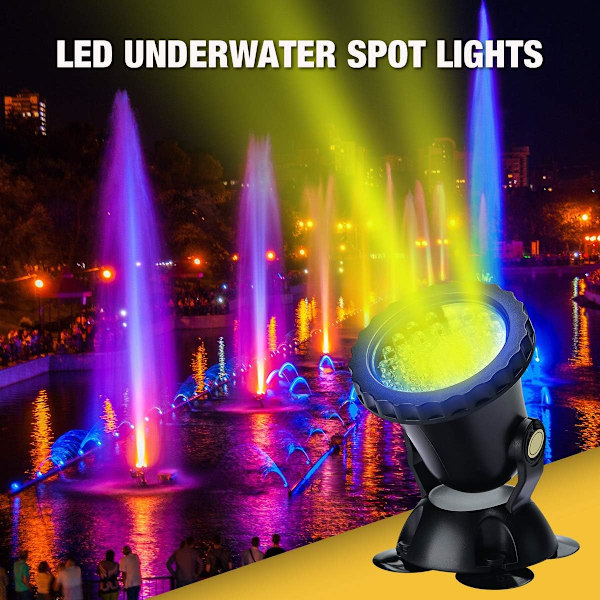 1 stk. RGB undervands justerbar vinkel LED dykkerfiskelys