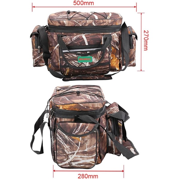 Carp Fiske Väska Enstaka Axel Kamouflage Carryall 50x28x27CM