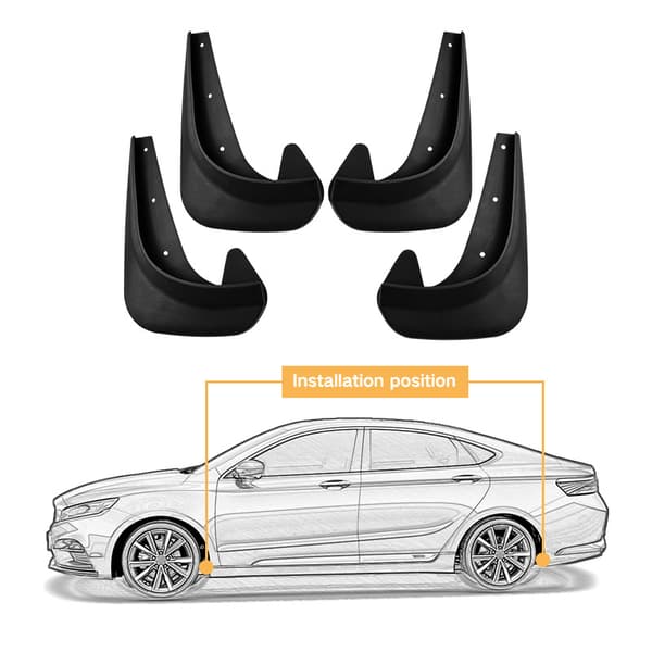 4 stk. Bil Mud Flaps, Splash Guards Mud Flap Mudguards, til XC60 2009-2013 030779759/60 2010-2012