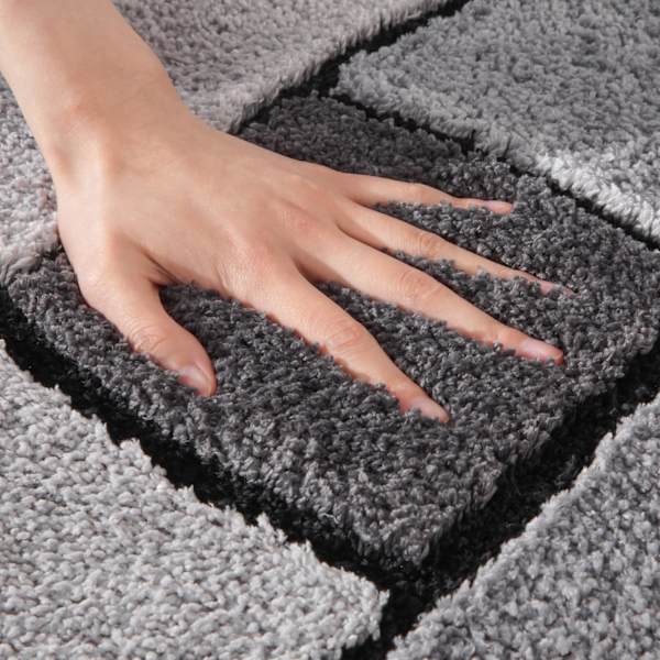 Grå badrumsmatta halkfri badkarsmatta grå rutig inredning mikrofiber golvmatta superabsorberande tjock plysch badmatta maskintvättbar 16\" x 24\"