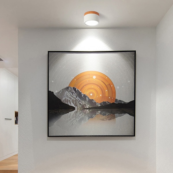 Overflate montert takspotlight kald hvit 5W Ø90mm 6000K