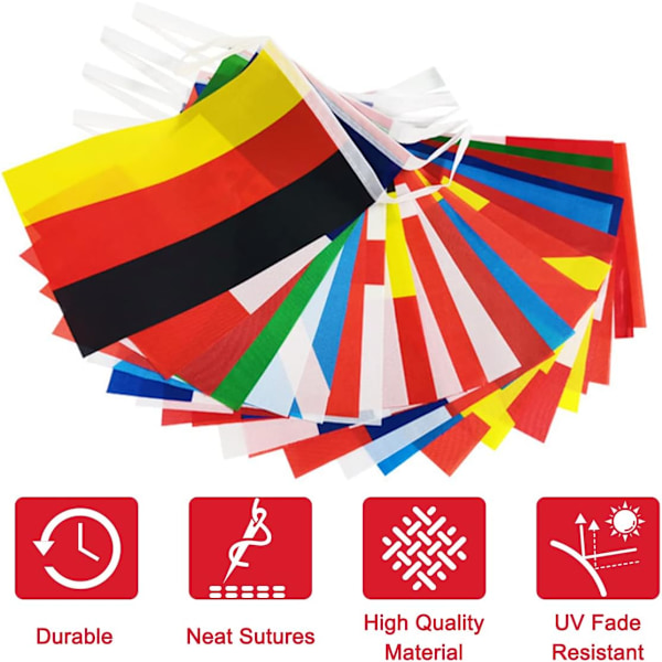 2022 Qatar VM-flag, flagranke med 32 lande