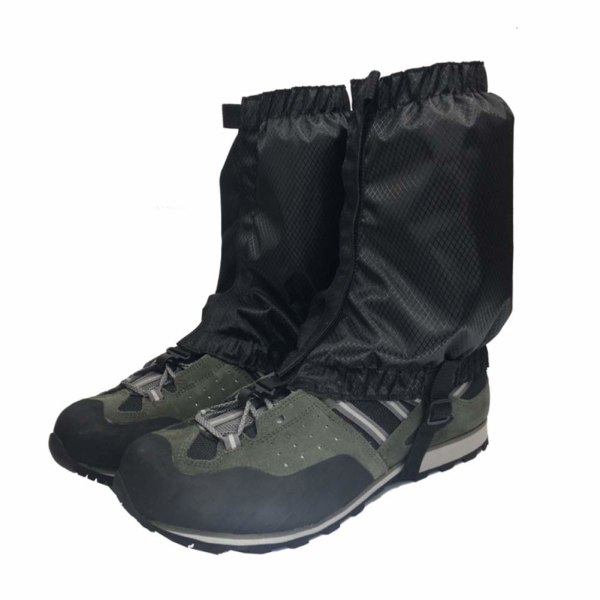 Leg Gaiter Vandtæt Anti-Tear Udendørs Vandring (Sort)