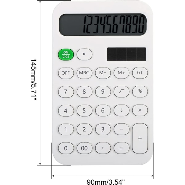 Pöytälaskin, 12-numeroinen suuri LCD-näyttö, vakiotoiminnot, kannettava söpö laskin kotiin ja toimistoon