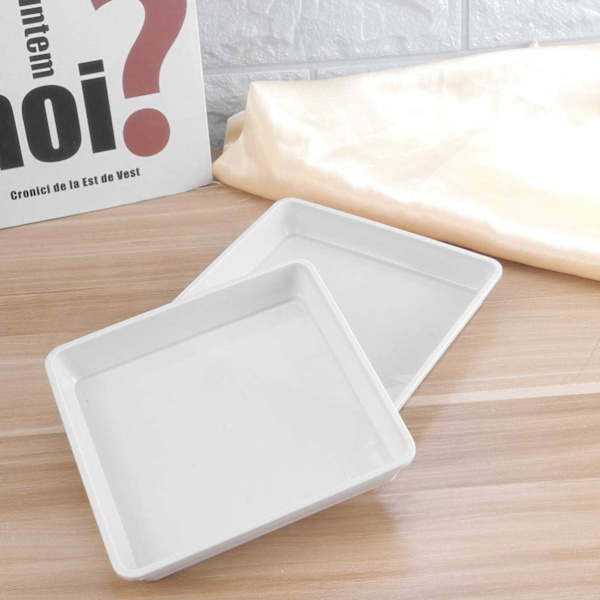 10 kpl neliönmuotoisia kasvialustarjoita muoviset kasviruukkulautaset kukkaruukkulautaset sisä- ja ulkokäyttöön kotiin ja puutarhaan (18 * 18 * 13 cm, valkoinen)