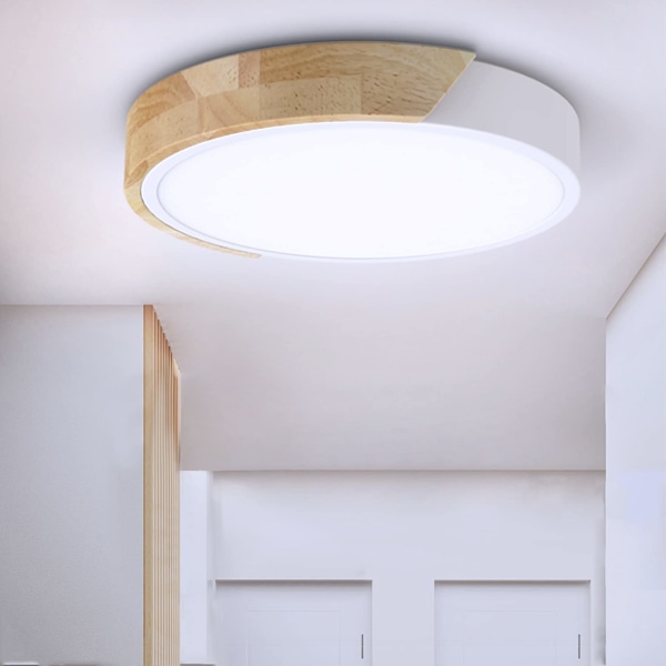 24W LED Ceiling Light Cool White 6000K Modern Log Ø30cm