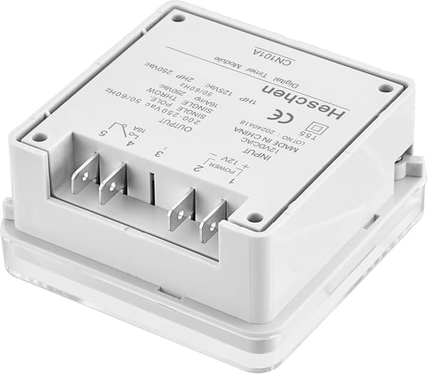 12V DC 16A Hvid Programmerbar Timer Switch med LCD Digital Display med Vandtæt Cover