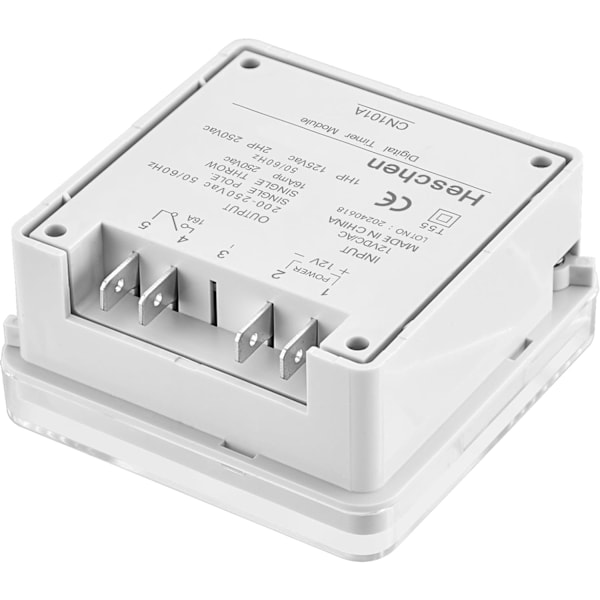 12V DC 16A Valkoinen Ohjelmoitava Ajastinkytkin LCD Digitaalinäytöllä ja Vedenpitävällä Suojuksella