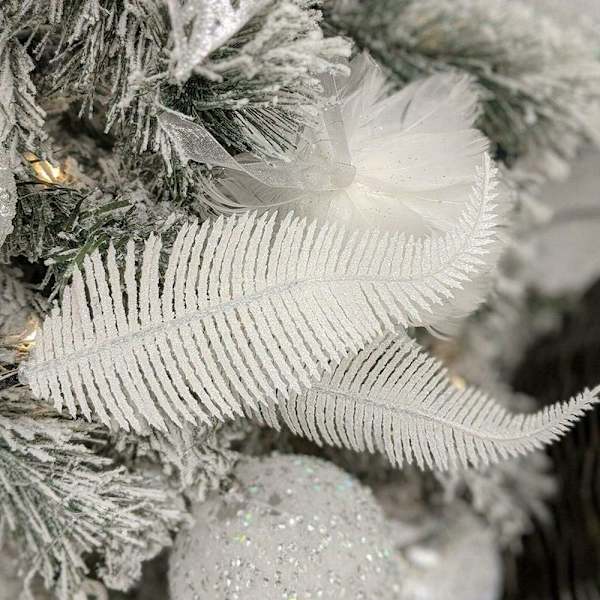 6 kpl Joulukuusen Koristeita, Sulka- ja Glitter-Koristeet, Henkilökohtaiset Joulukuusen Koristeet, Joulukoristeet, Uutuustuote, 22 cm