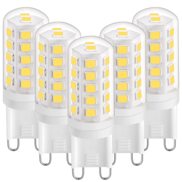 G9 LED-lampa 3W Naturvit 4000K 220-240V Paket med 5