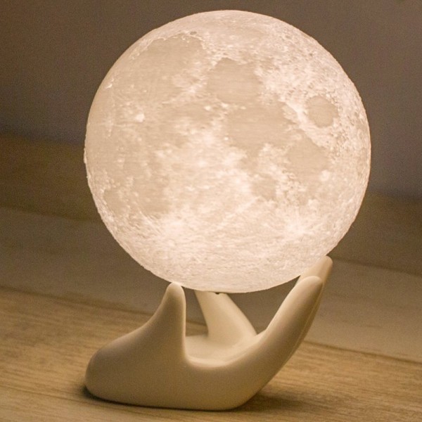 3D Moon Lamp Stand Crystal Ball Stand 3,14x1,85in, 2st (keramik)