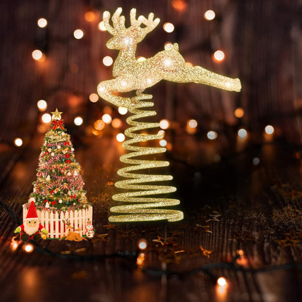 Christmas Tree Topper Light Up Juletre Topper (gull)