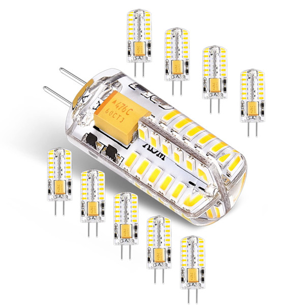 G4 LED-lampor 12V 3W Kallt vitt 6000K, 300LM Ej dimbar, 10-pack