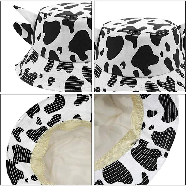 Unisex Ko Print Spand Spand (Sort+hvid ko)
